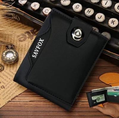 PU Leather Outlet Pocket Card Holder Wallet for Men