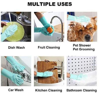 Heat Resistant Silicone Kitchen Gloves - Reusable, Non-slip - 2 Pcs