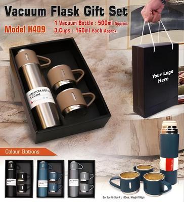 3 Pcs Stainless Steel Vacuum Flask Set - Easy To Clean And Maintain