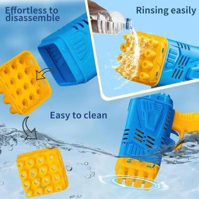 Exciting Multicolor Bubble Gun - 1 Pc Plastic Fun Toy for Kids