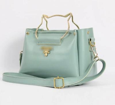Girl's PU Leather Plain Hand Bag