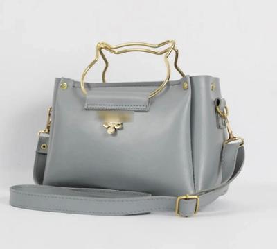 Girl's PU Leather Plain Hand Bag