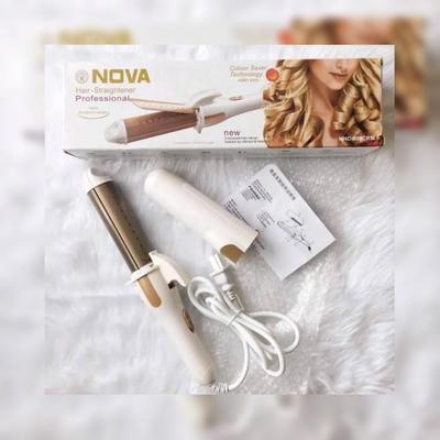 Nova NHC-809RM 2in1 HairStraightener & Curler –Quick Heating & SleekStyling