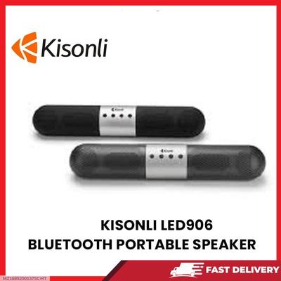 Kisonli LED-906 Wireless Bluetooth Speaker with Woofer, LED Light, BT 5.0