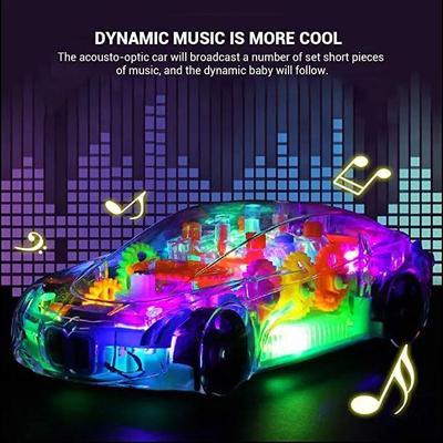 RC Gear Racing Car Toy with Lights & Music - 1 Pc