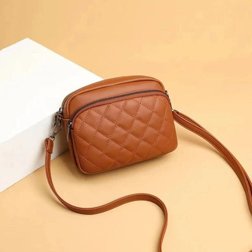 Chic Brown PU Leather Embroidered Women's Shoulder Bag, C-AR-7 Brown