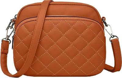 Chic Brown PU Leather Embroidered Women's Shoulder Bag, C-AR-7 Brown