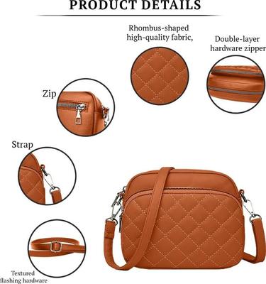 Chic Brown PU Leather Embroidered Women's Shoulder Bag, C-AR-7 Brown