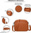 Chic Brown PU Leather Embroidered Women's Shoulder Bag, C-AR-7 Brown