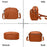 Chic Brown PU Leather Embroidered Women's Shoulder Bag, C-AR-7 Brown