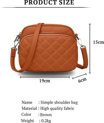 Chic Brown PU Leather Embroidered Women's Shoulder Bag, C-AR-7 Brown