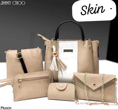 Rexine Plain Hand BaWomen's g Set